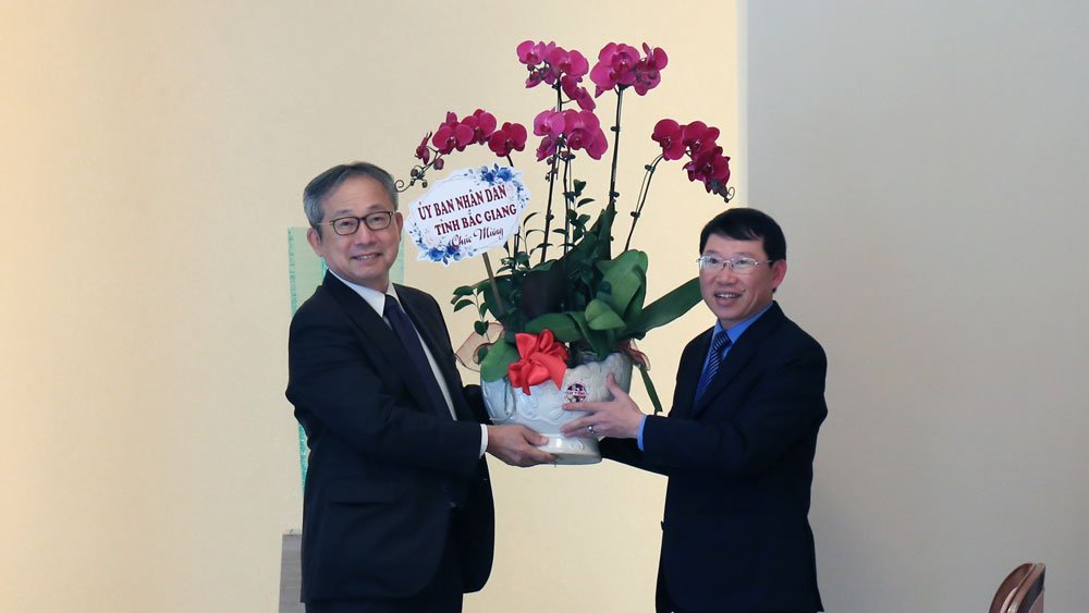 Chủ tịch UBND tỉnh Lê Ánh Dương chúc mừng năm mới Đại sứ quán Nhật Bản