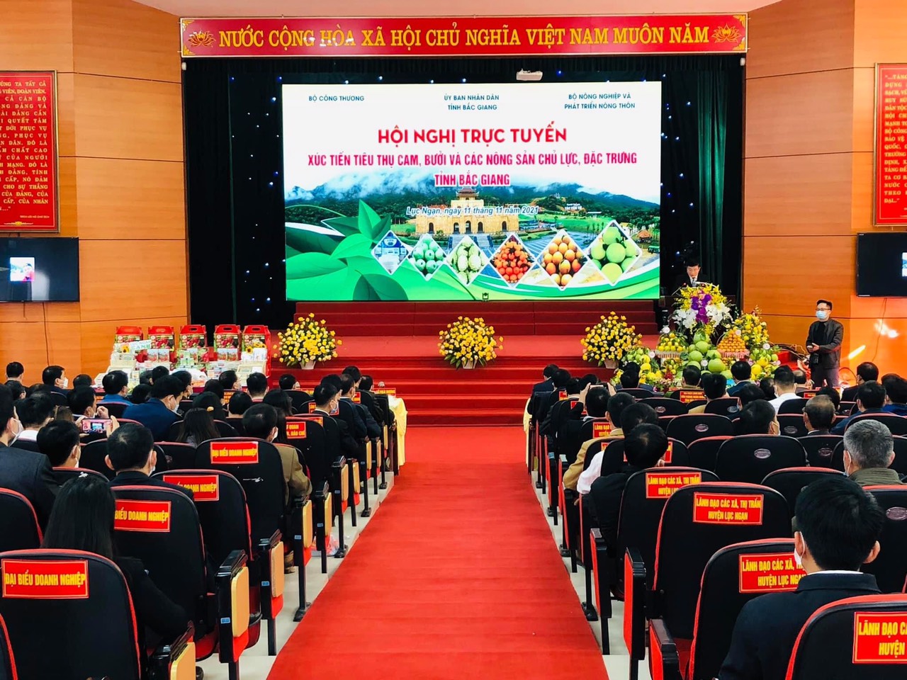 Bắc Giang: Tổ chức hội nghị trực tuyến xúc tiến tiêu thụ cam, bưởi và các sản phẩm nông sản chủ...