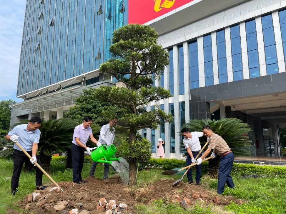 Bắc Giang: Tiếp nhận và trồng cây Tùng La Hán do công ty Nhật Bản trao tặng