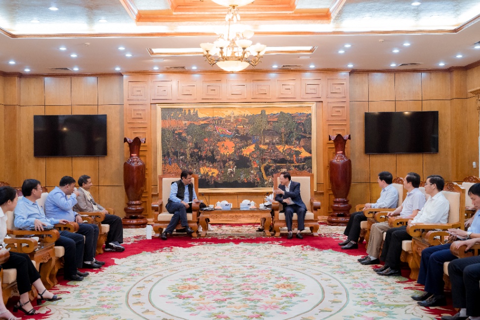 Chủ tịch UBND tỉnh Lê Ánh Dương tiếp xã giao Hiệp hội Doanh nghiệp Ấn Độ tại Việt Nam