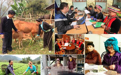 2013－2015年の間の「持続する貧困削減のプログラム」に関する国の達成目標にむけたバクザン省における取り組み