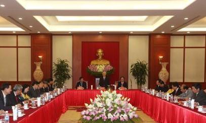 Tổng Bí thư tiếp các Đại sứ, Trưởng cơ quan đại diện Việt Nam ở nước ngoài